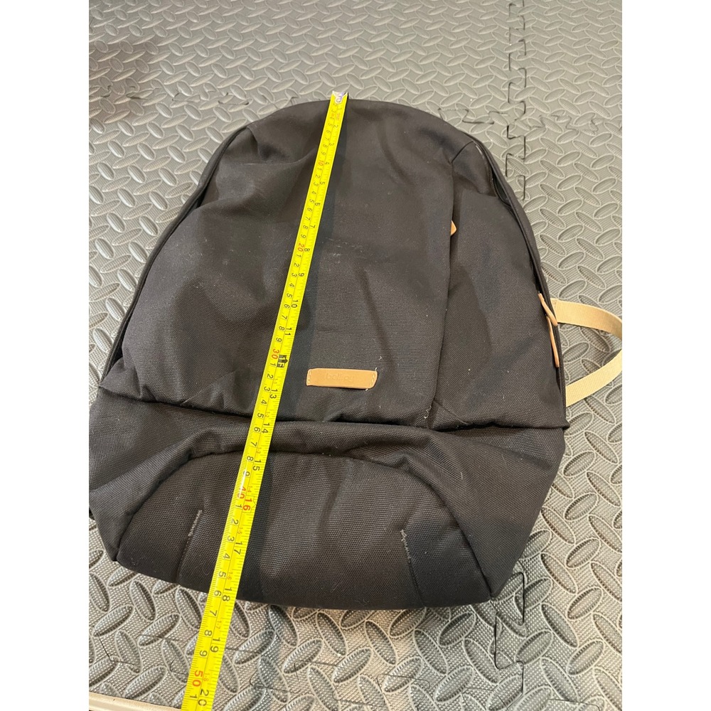 Bellroy Classic Backpack Unisex OS Black Canvas Leather Trim Laptop Pocket - Picture 9 of 12